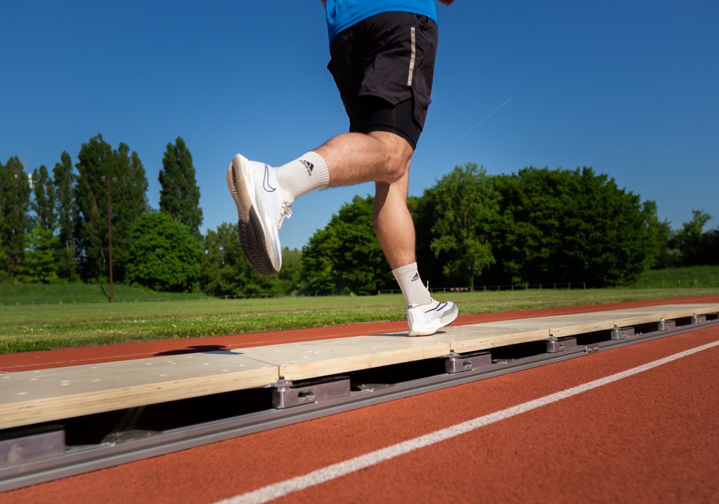 INSTRACK instrumented track installed on an athletics track